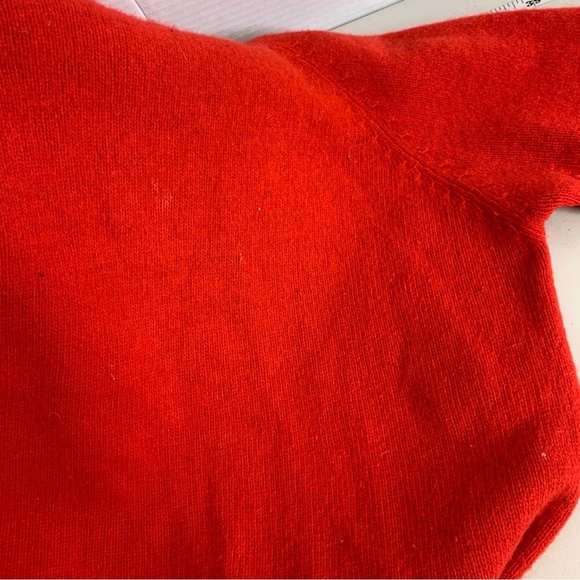 Vintage Hudson Bay Red Lambswool Angora Blend Cowl Neck Sweater Size S/P - Picture 6 of 10